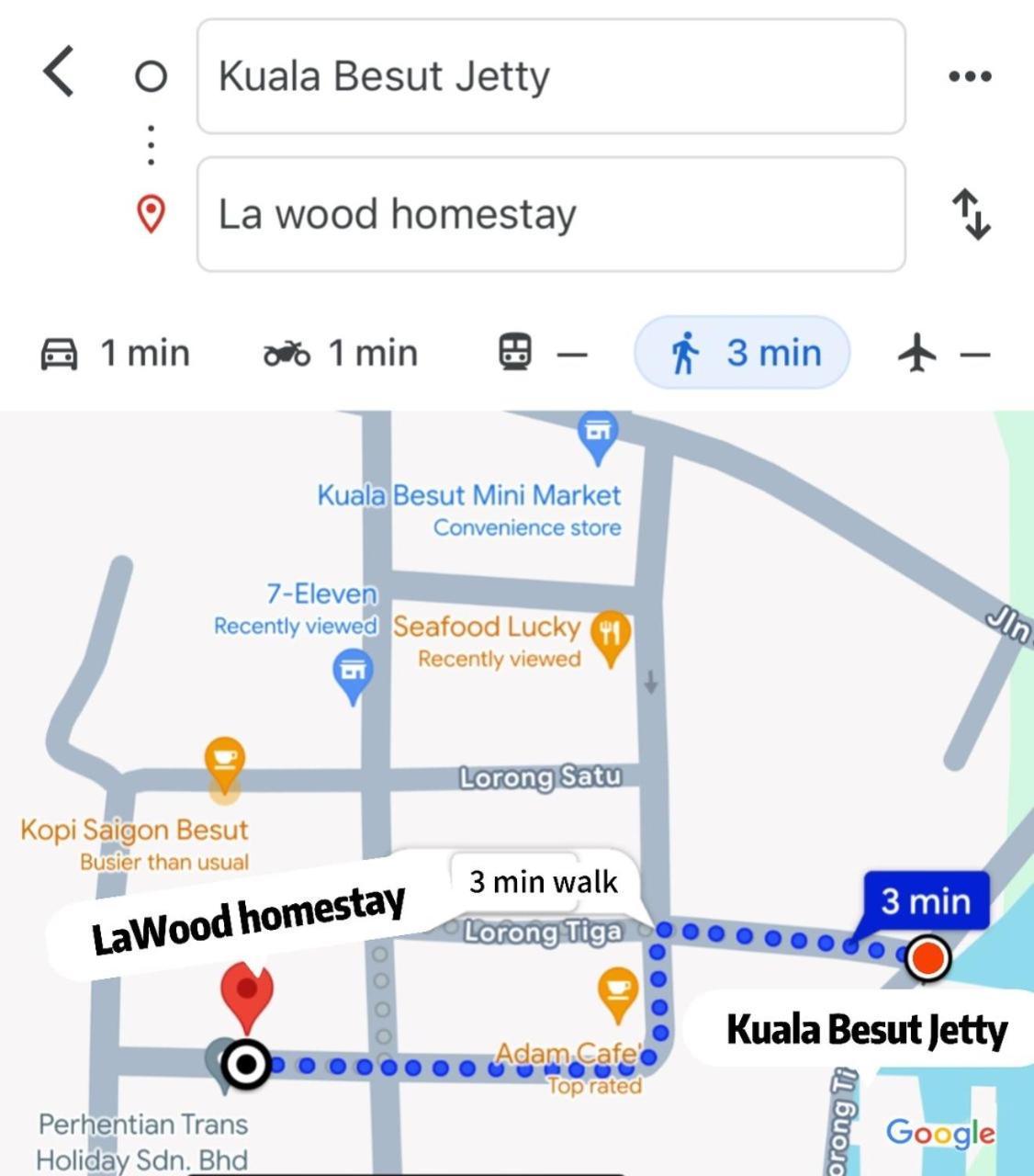 La Wood Homestay Kampung Kuala Besut Bagian luar foto